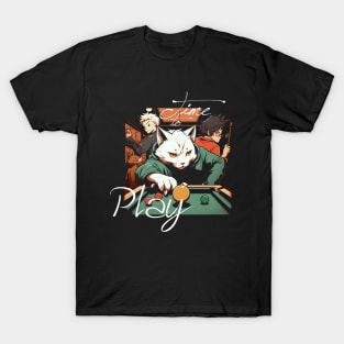 Cat Playing Pool T-Shirt